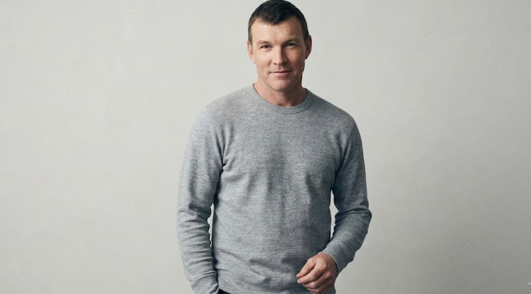 I Will Find You Sam Worthington Heather Grey Crewneck Sweatshirt with Relaxed Fit