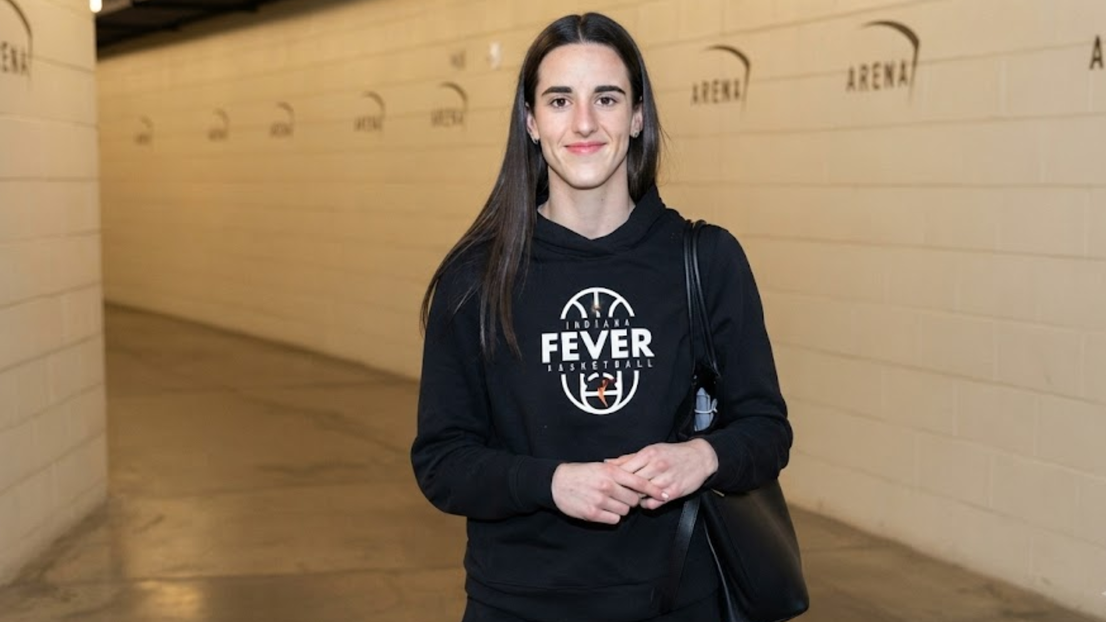 Caitlin Clark Indiana Fever vs Las Vegas Aces Black Pullover Hoodie with Fever Basketball Graphic