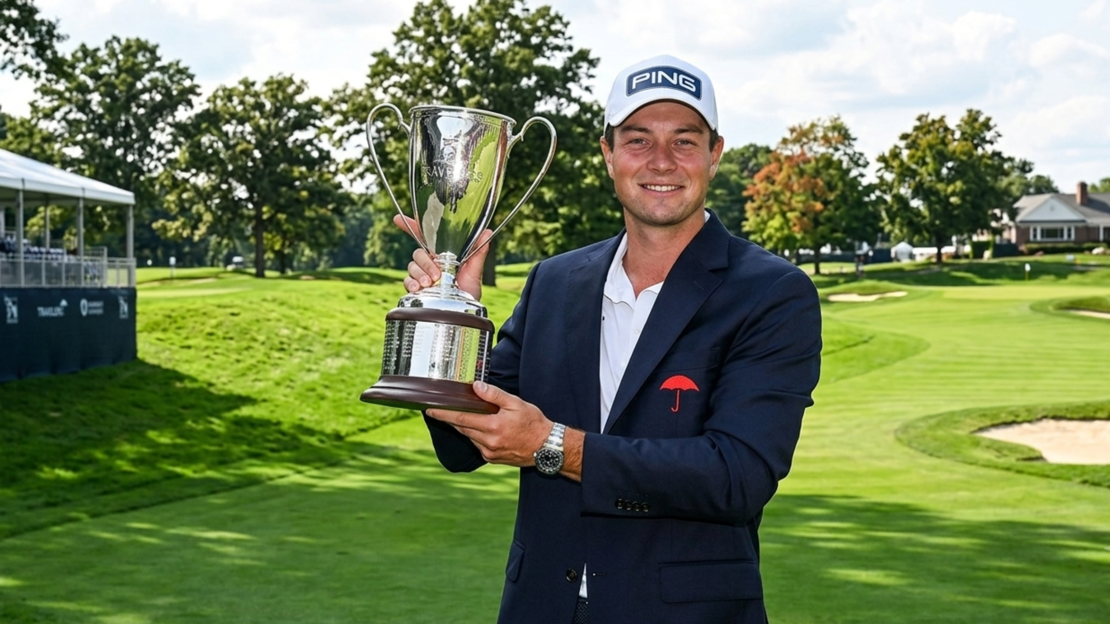 Viktor Hovland 2026 Navy Blazer